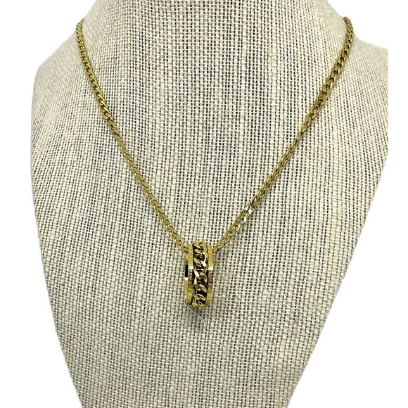 Jewelry-24” ION Plated YG Stainless Steel Necklace and Ring ( Size 8) - Picture 4 of 4